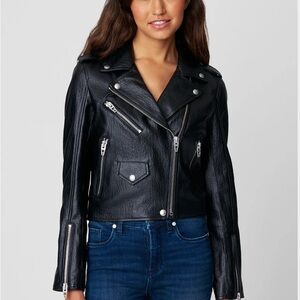 Blank NYC Black Leather Biker Jacket